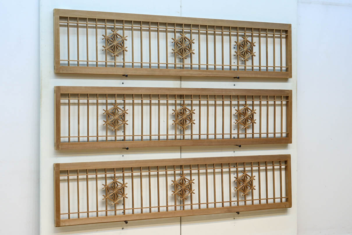 麻の葉組子が上品さを感じさせる欄間 EZ2678 在庫3枚 – 古福庵