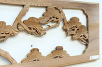 木地色の明るい色合いで気品ある彫刻欄間素材　EZ2719ab　在庫(a:1 b:1)枚