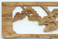 木地色の明るい色合いで気品ある彫刻欄間素材　EZ2719ab　在庫(a:1 b:1)枚