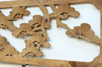 木地色の明るい色合いで気品ある彫刻欄間素材　EZ2719ab　在庫(a:1 b:1)枚