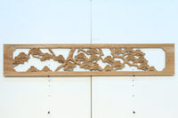 木地色の明るい色合いで気品ある彫刻欄間素材　EZ2719ab　在庫(a:1 b:1)枚