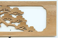 木地色の明るい色合いで気品ある彫刻欄間素材　EZ2719ab　在庫(a:1 b:1)枚