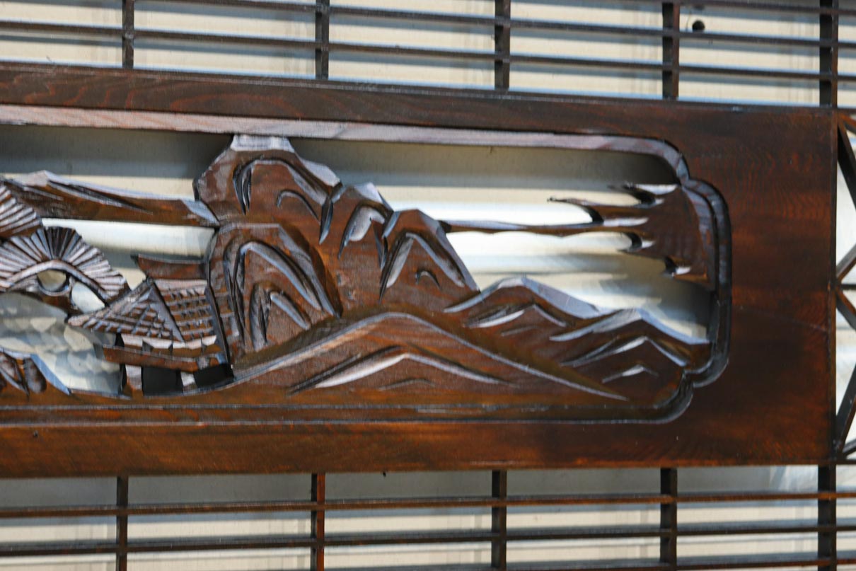 窓絵に穏やかな風景が広がる欄間　EZ2723ab　在庫(a:1 b:1)枚