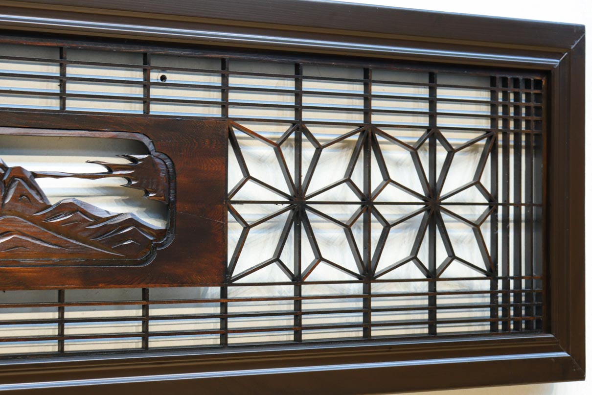 窓絵に穏やかな風景が広がる欄間　EZ2723ab　在庫(a:1 b:1)枚