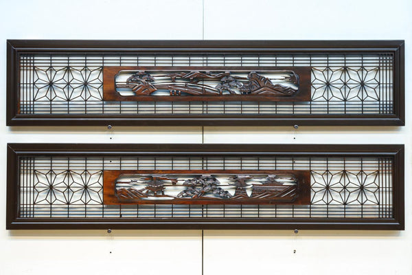 窓絵に穏やかな風景が広がる欄間　EZ2723ab　在庫(a:1 b:1)枚