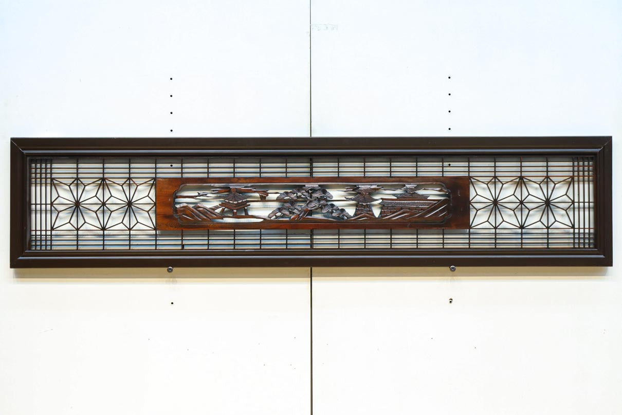 窓絵に穏やかな風景が広がる欄間　EZ2723ab　在庫(a:1 b:1)枚