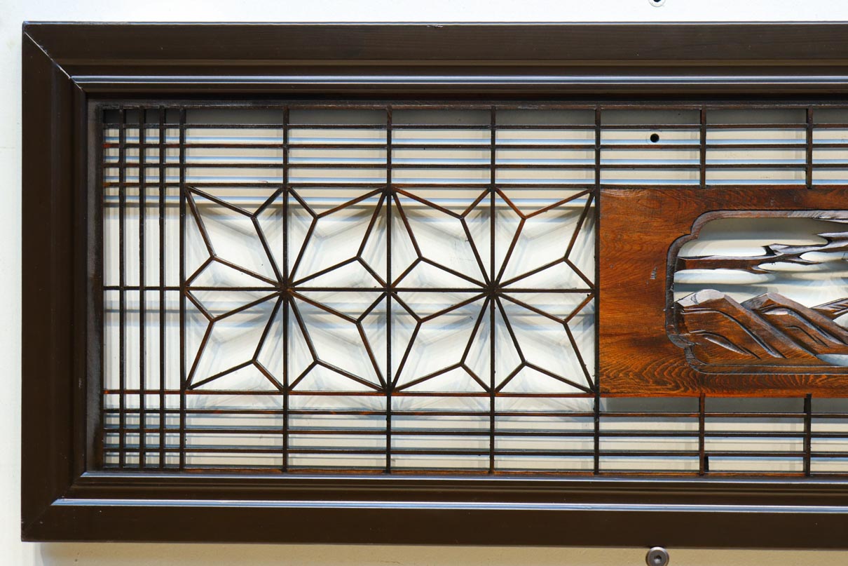 窓絵に穏やかな風景が広がる欄間　EZ2723ab　在庫(a:1 b:1)枚