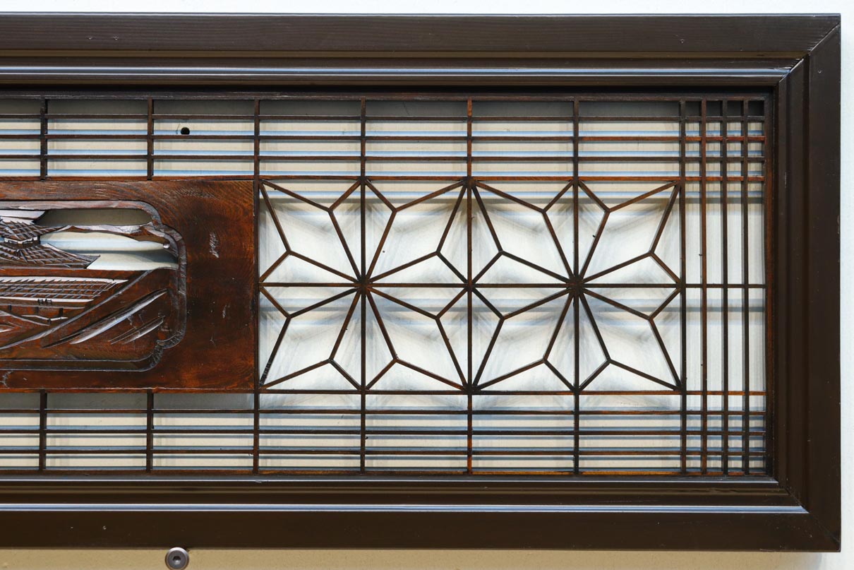 窓絵に穏やかな風景が広がる欄間　EZ2723ab　在庫(a:1 b:1)枚