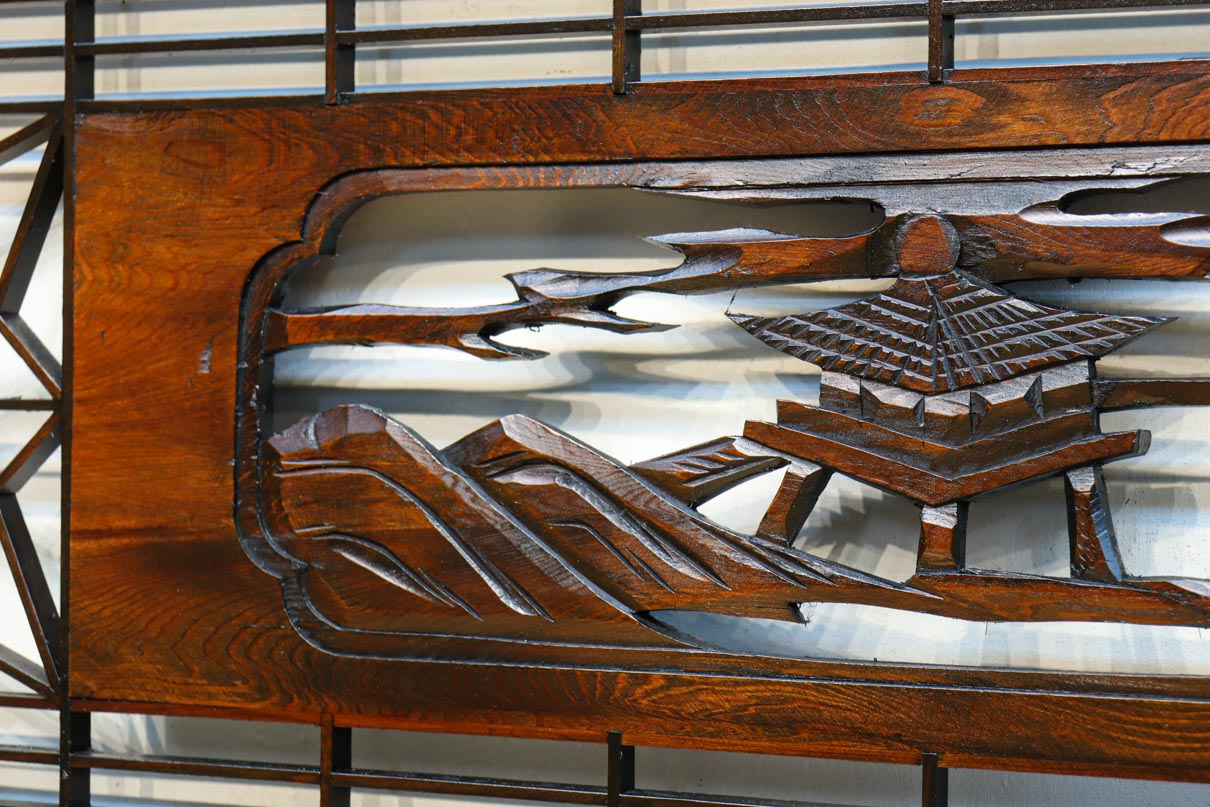 窓絵に穏やかな風景が広がる欄間　EZ2723ab　在庫(a:1 b:1)枚