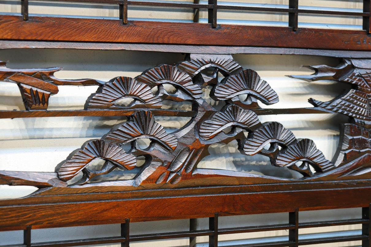 窓絵に穏やかな風景が広がる欄間　EZ2723ab　在庫(a:1 b:1)枚