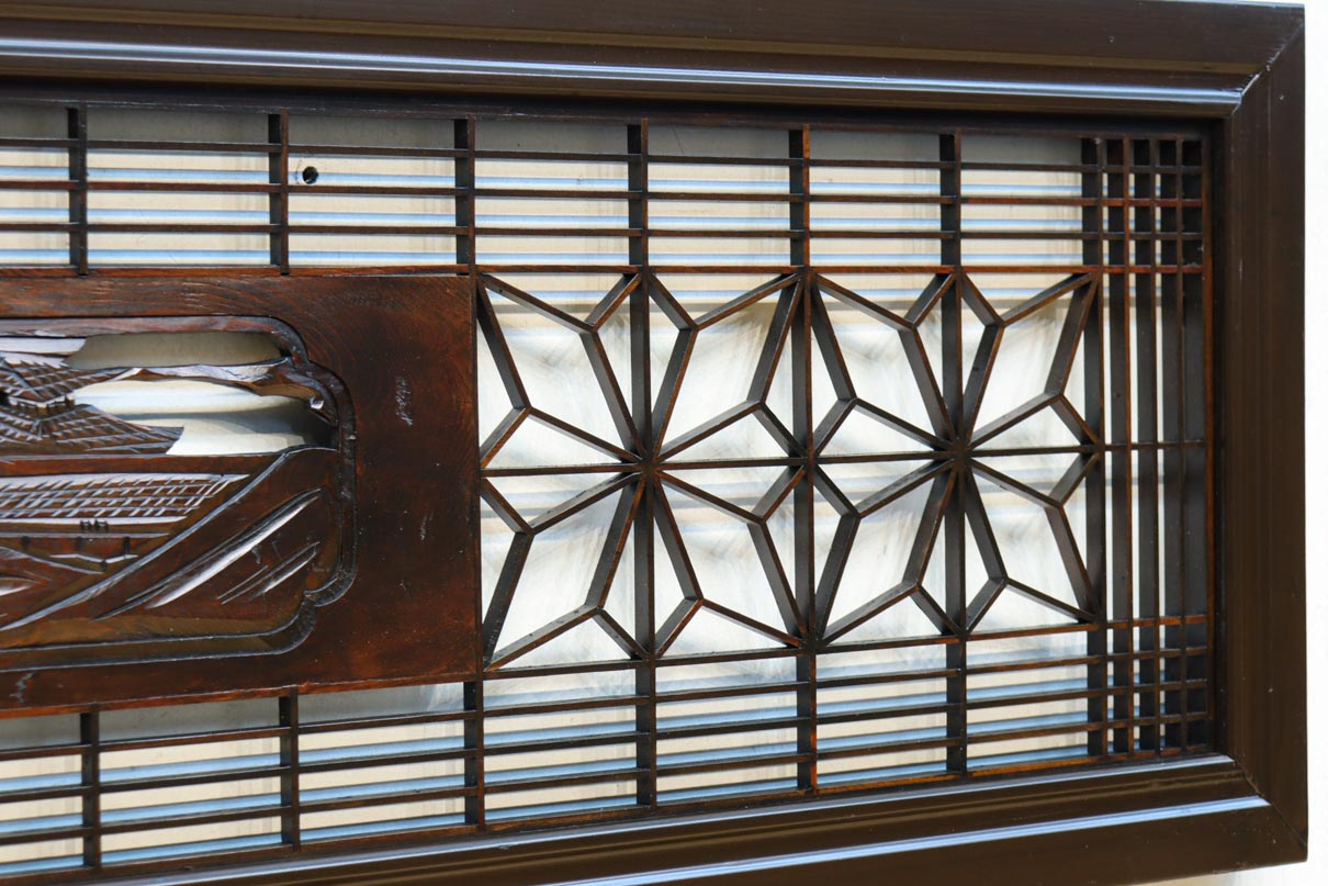 窓絵に穏やかな風景が広がる欄間　EZ2723ab　在庫(a:1 b:1)枚