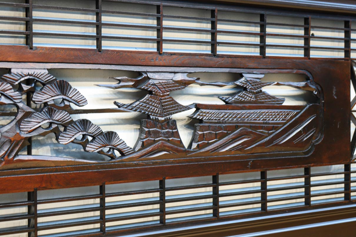 窓絵に穏やかな風景が広がる欄間　EZ2723ab　在庫(a:1 b:1)枚