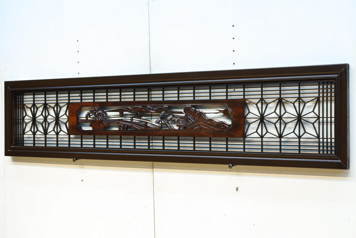 窓絵に穏やかな風景が広がる欄間　EZ2723ab　在庫(a:1 b:1)枚