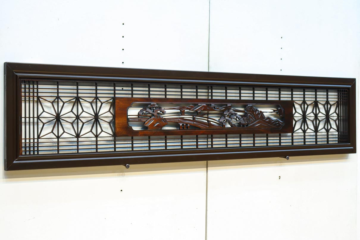 窓絵に穏やかな風景が広がる欄間　EZ2723ab　在庫(a:1 b:1)枚