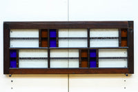 色ガラスがアクセントになるモダンデザインが素敵なガラス入り小型欄間　EZ2748ab　在庫(a:1 b:1)枚