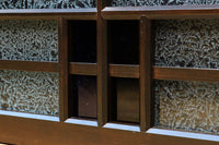 色ガラスがアクセントになるモダンデザインが素敵なガラス入り小型欄間　EZ2748ab　在庫(a:1 b:1)枚