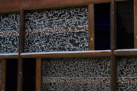 色ガラスがアクセントになるモダンデザインが素敵なガラス入り小型欄間　EZ2748ab　在庫(a:1 b:1)枚