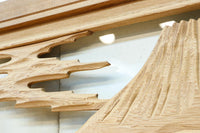 Carved transom with glass EZ2766