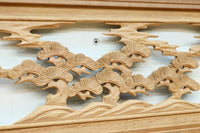 Carved transom with glass EZ2766