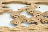 Carved transom with glass EZ2766