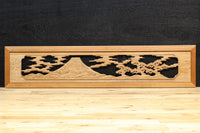 Carved transom with glass EZ2766