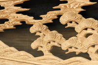 Carved transom with glass EZ2766