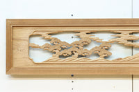 Carved transom with glass EZ2766