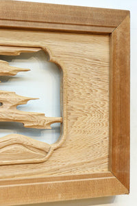 Carved transom with glass EZ2766