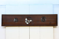 花柄模様を丸い形に美しく纏めた透かし彫刻欄間　EZ2768ab　在庫(a:1 b:1)枚