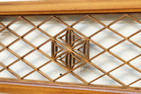 落ち着いた色彩に組子模様が軽やかに浮かぶ菱格子欄間　EZ2770　在庫1枚