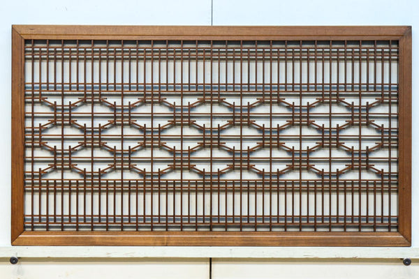 蜀江帯装飾が端然と並ぶ落ち着いた眺めの小型欄間　EZ2778　在庫4枚