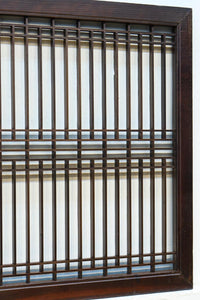 升格子の帯装飾で和の面持ちある小型縦繁欄間　EZ2788　在庫1枚