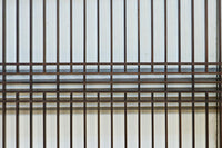 升格子の帯装飾で和の面持ちある小型縦繁欄間　EZ2788　在庫1枚