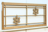 桜亀甲の組子細工が映える小型欄間　EZ2789ab　在庫(a:1 b:1)枚