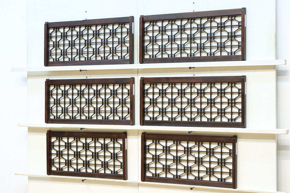 蜀江組子が全面に浮かぶ小型欄間　EZ2796ab　在庫(a:4 b:2)枚