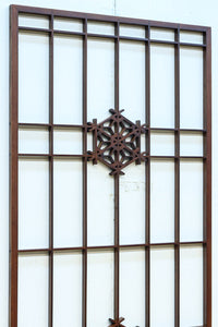 麻の葉と胡麻組子の装飾で雅な面持ちの小型建具素材　EZ2803　在庫2枚