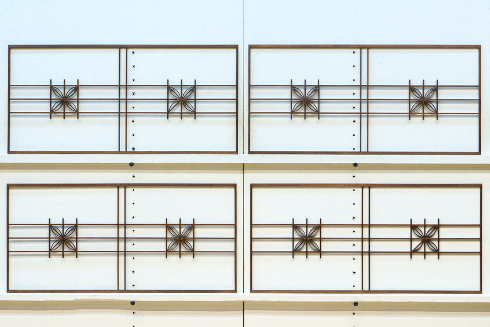 七宝組子装飾が引き立つ小型欄間素材　EZ2804a　在庫４枚