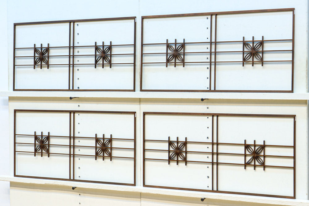 七宝組子装飾が引き立つ小型欄間素材　EZ2804a　在庫４枚