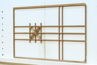 シンプルデザイン！！七宝組子装飾で風情ある小型欄間素材　EZ2805a　在庫４枚