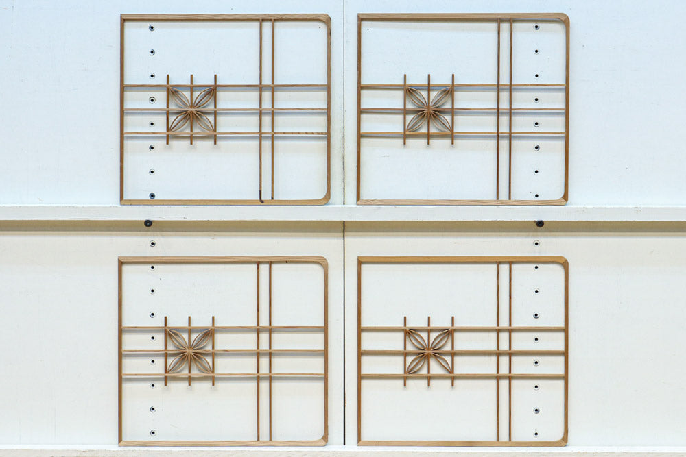 シンプルデザイン！！七宝組子装飾で風情ある小型欄間素材　EZ2805b　在庫４枚