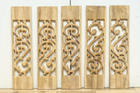 蔦をモチーフにしたユニークな模様を描いたレリ－フ調彫刻飾り　EZ2808　在庫5枚