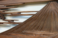 雄大な富士山と松の風景が美しい彫刻欄間　EZ2810　在庫1枚