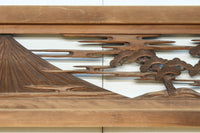 雄大な富士山と松の風景が美しい彫刻欄間　EZ2810　在庫1枚