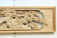 鶴と松を細やかに描いた彫刻欄間　EZ2812ab　在庫(a:1  b:1)枚