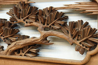 力強い鷹を描いた立体感のある彫刻欄間　EZ2813ab　在庫(a:1 b:1)枚