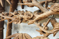 立体感ある梅や菊を華やかに描く彫刻欄間　EZ2814ab　在庫(a:1 b:1)枚