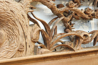 立体感ある梅や菊を華やかに描く彫刻欄間　EZ2814ab　在庫(a:1 b:1)枚