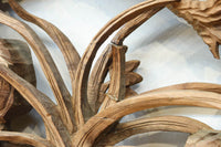 立体感ある梅や菊を華やかに描く彫刻欄間　EZ2814ab　在庫(a:1 b:1)枚