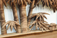 立体感ある梅や菊を華やかに描く彫刻欄間　EZ2814ab　在庫(a:1 b:1)枚