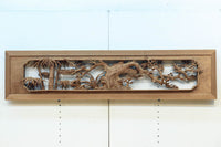 立体感ある梅や菊を華やかに描く彫刻欄間　EZ2814ab　在庫(a:1 b:1)枚